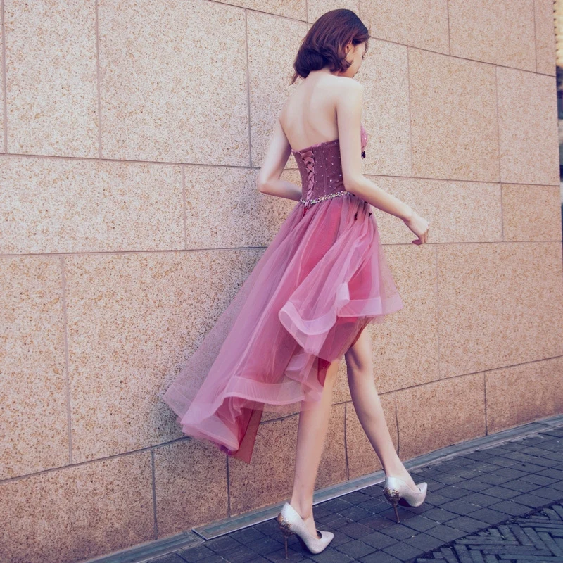 banquet evening dress female short elegant wedding bridal toast dress - Image 4
