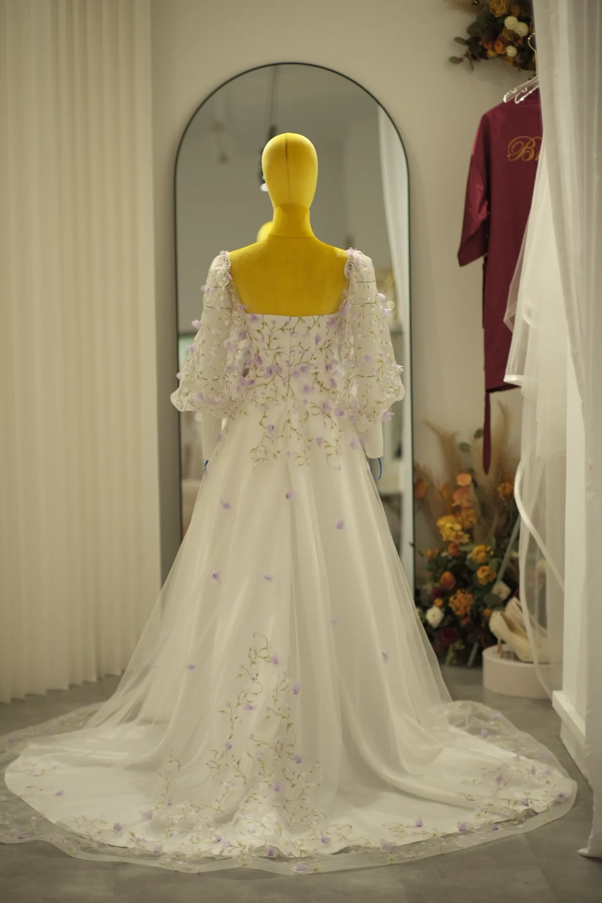 Lux Fabric Half Lace with 3D Lace Size M Wedding Gown | Ready-to-Wear - Image 8