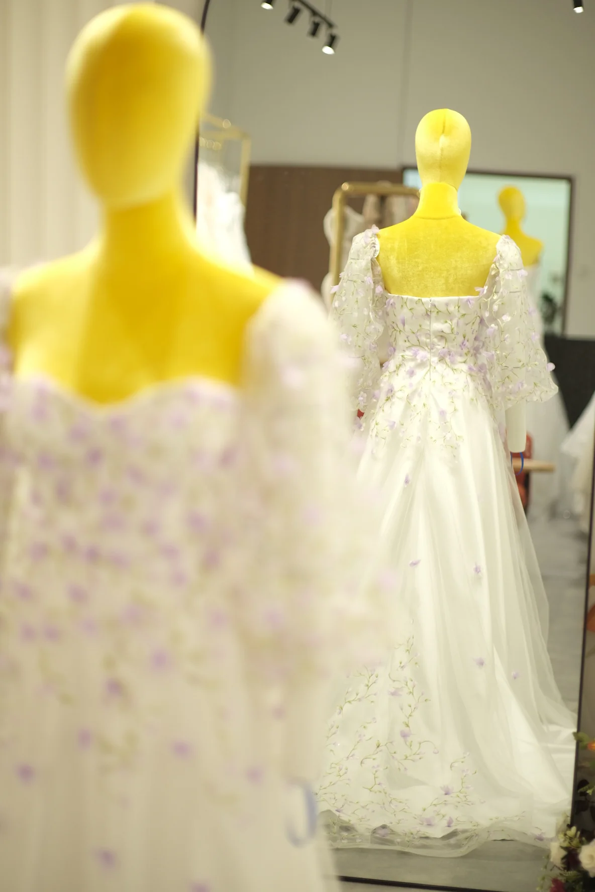 Lux Fabric Half Lace with 3D Lace Size M Wedding Gown | Ready-to-Wear - Image 9
