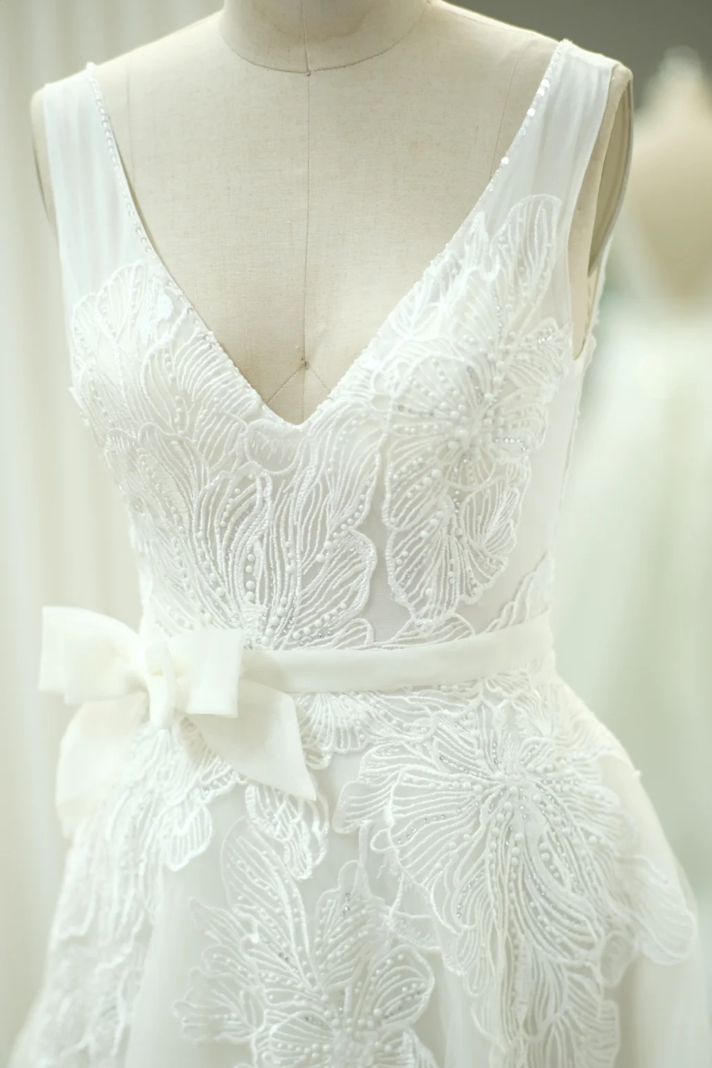 Lux Half Lace Beaded Size S Wedding Gown | Ready-to-Wear - Image 6