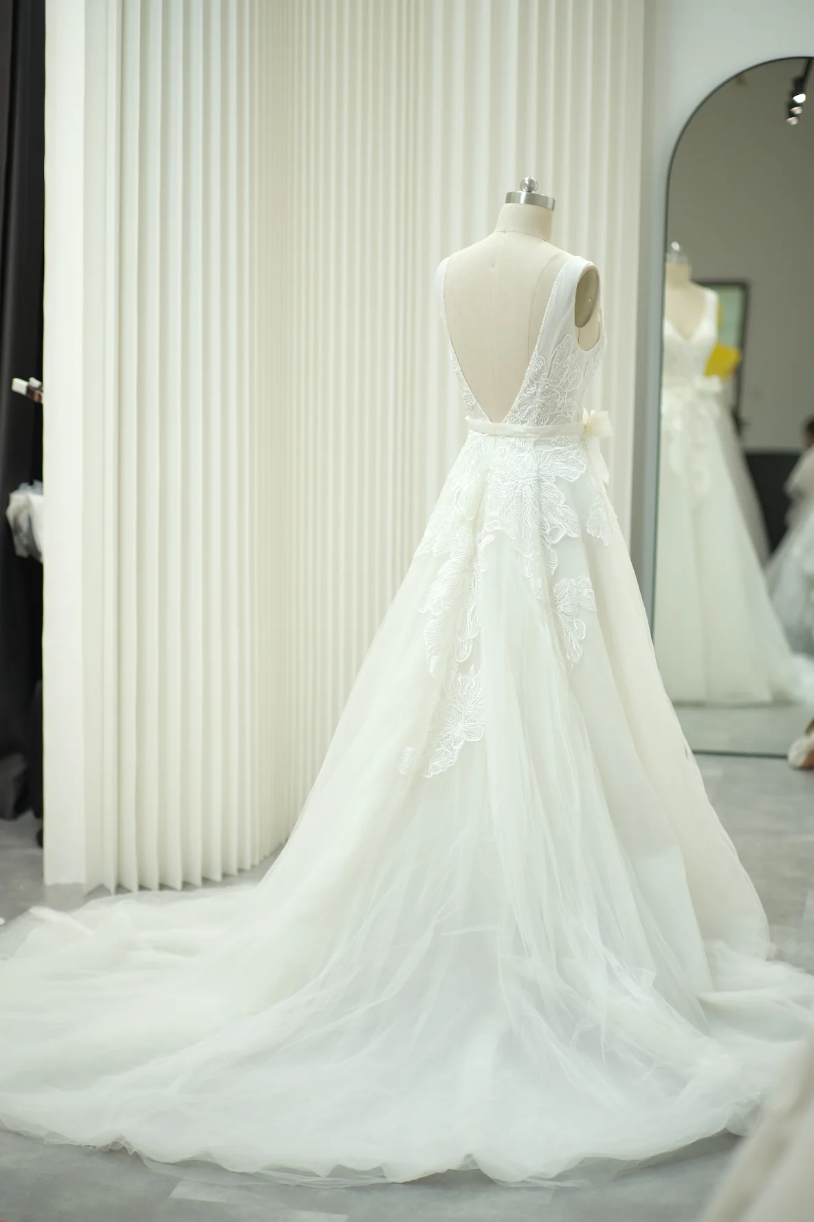 Lux Half Lace Beaded Size S Wedding Gown | Ready-to-Wear - Image 8