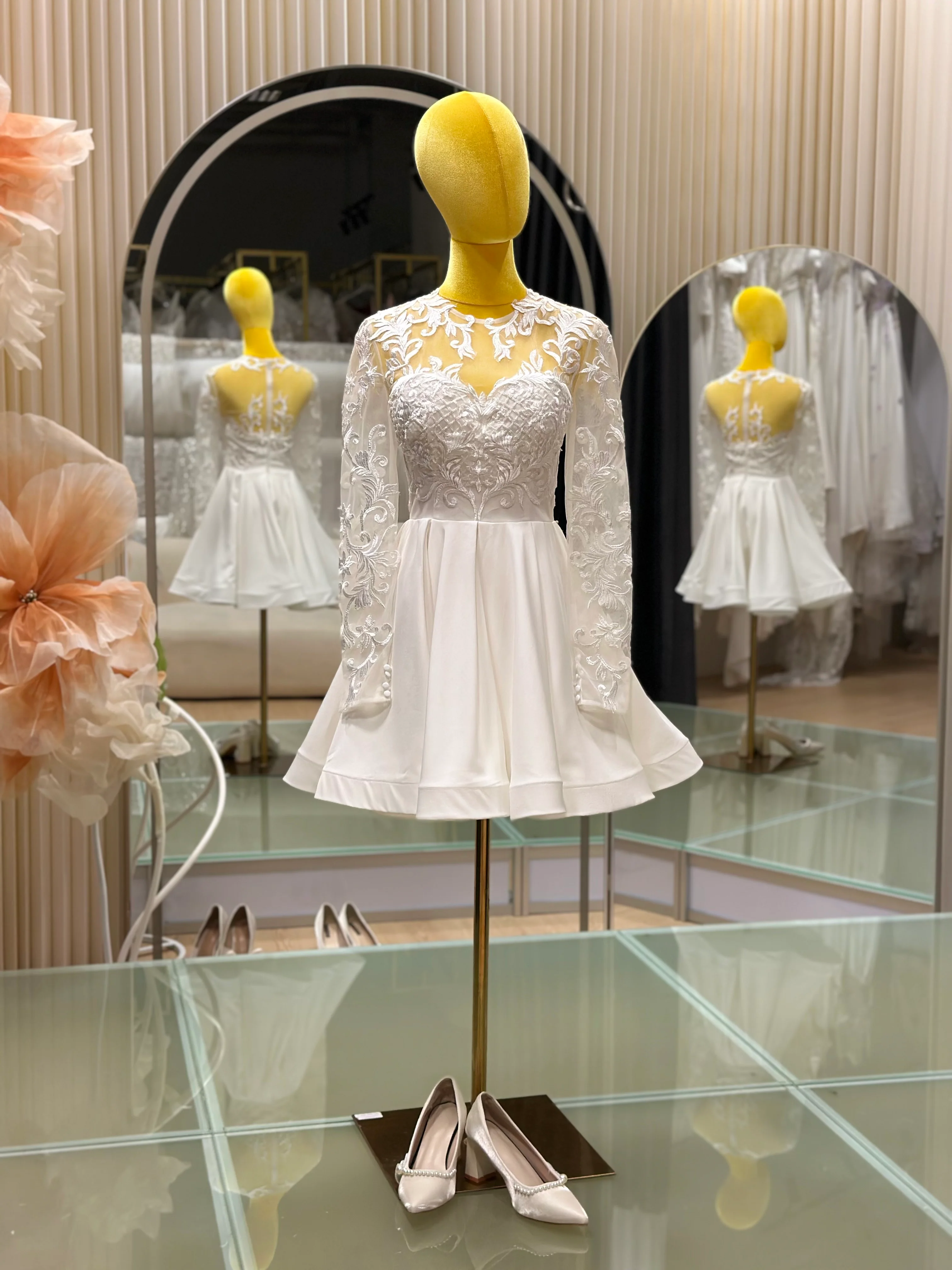 Luminous Lace Beaded Bridal Gown | Ready-to-Wear