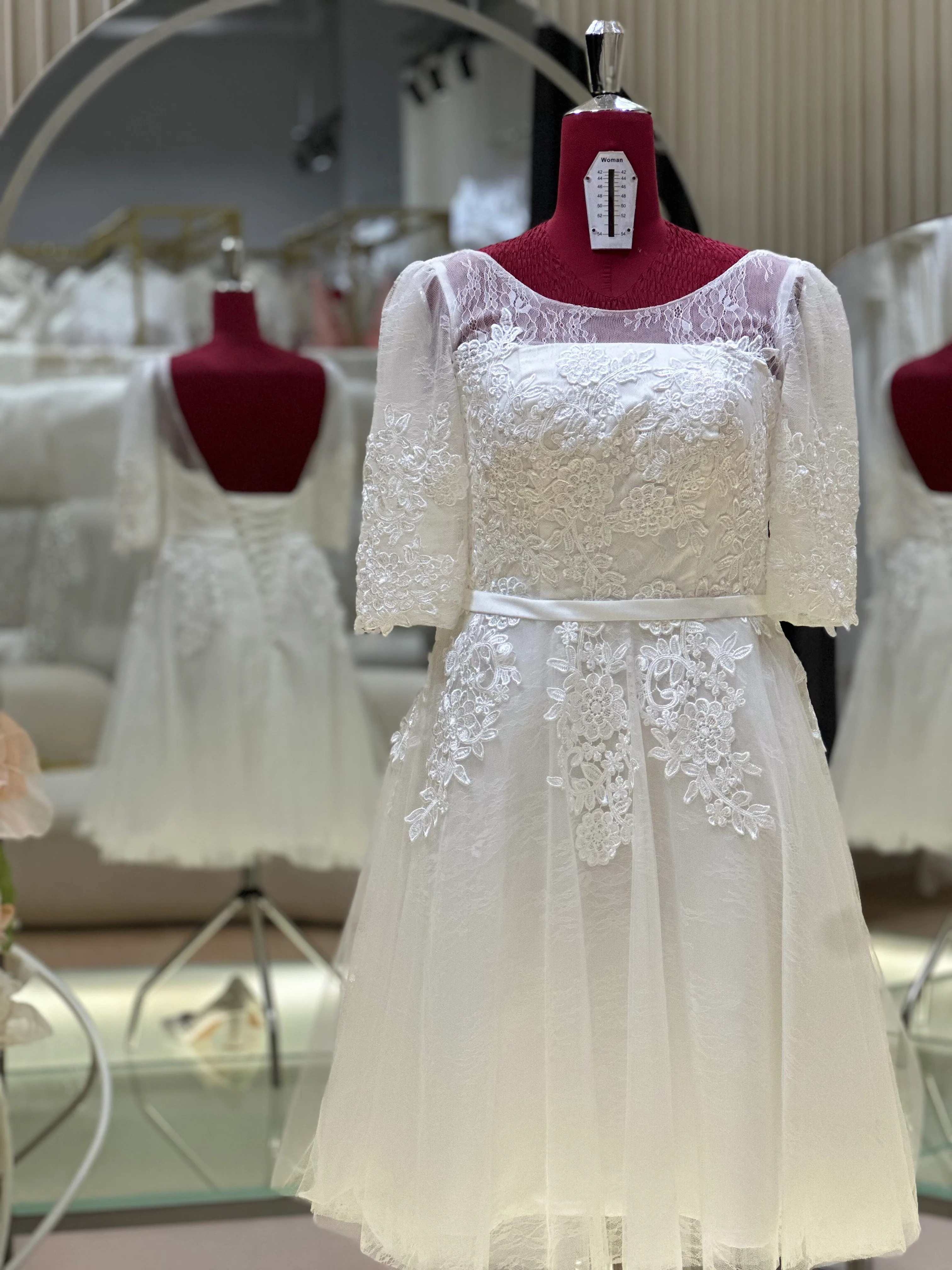 Half-Lace Wedding Gown Size XL-3XL Bust 90-100 | Ready-to-Wear - Image 8