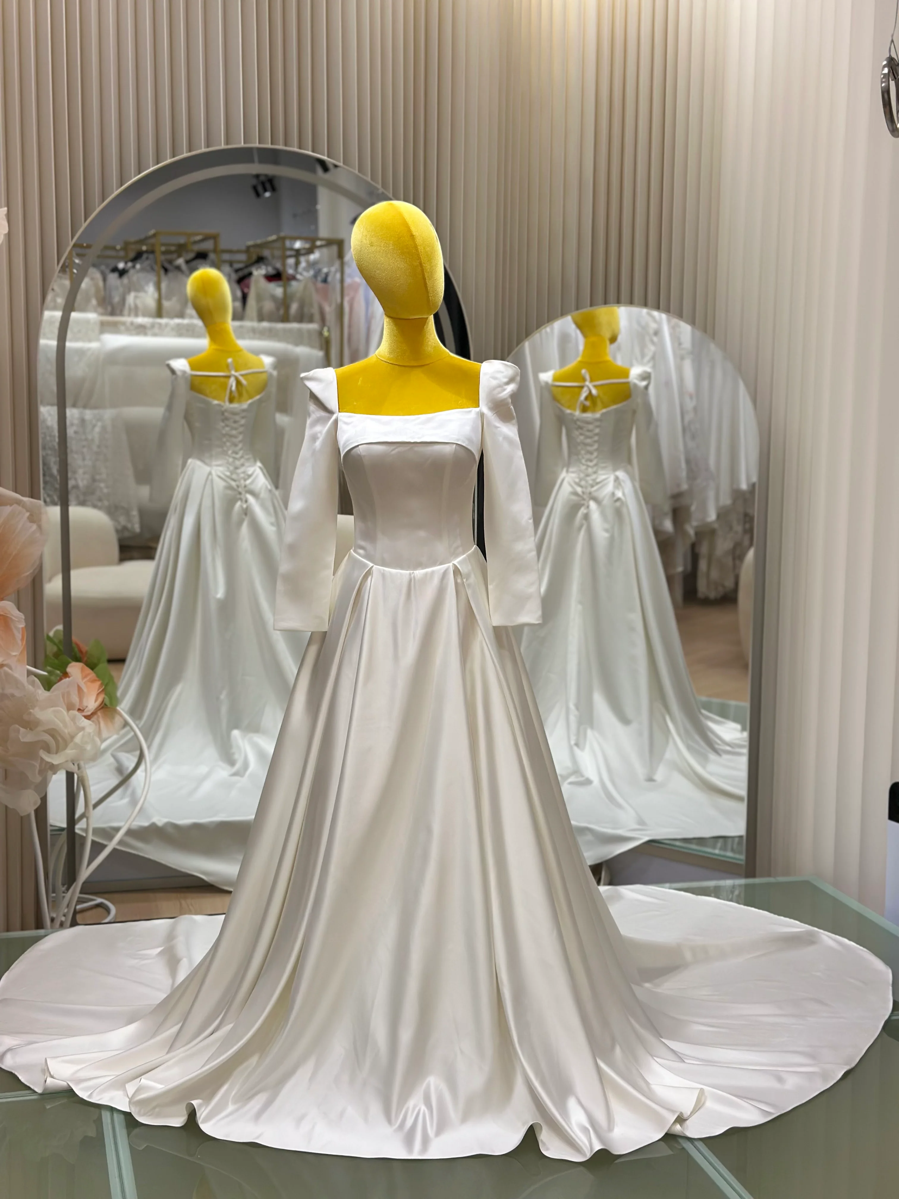 Ethereal Grace Pleated Wedding Gown | Ready-to-Wear