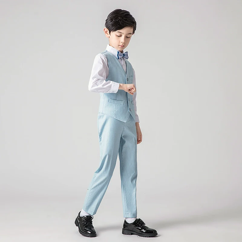 Boys' Elegant Vest Suit Set for Piano Performance & Autumn - Image 4