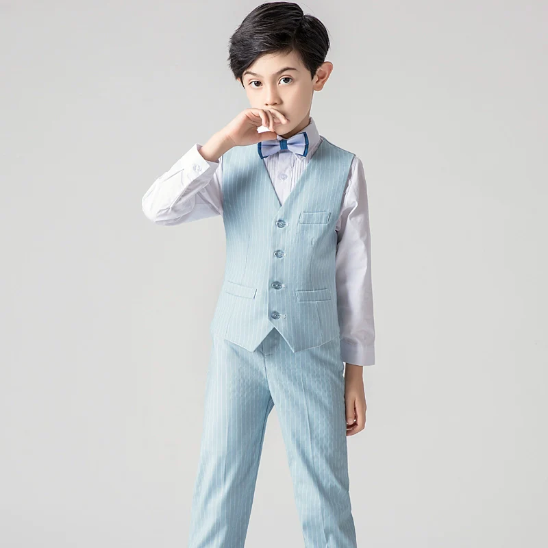 Boys' Elegant Vest Suit Set for Piano Performance & Autumn - Image 7