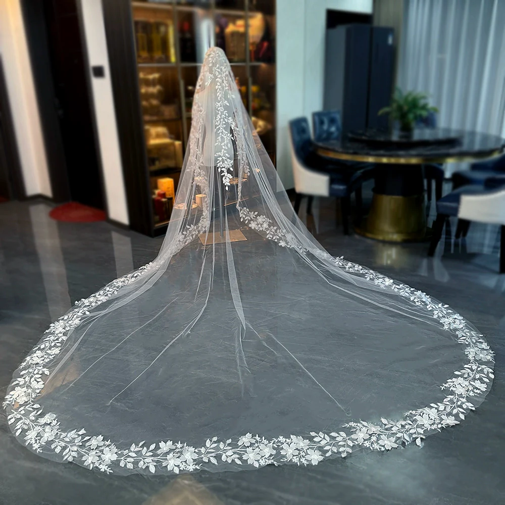 Bridal Long Lace Veil High Quality Style - Image 4