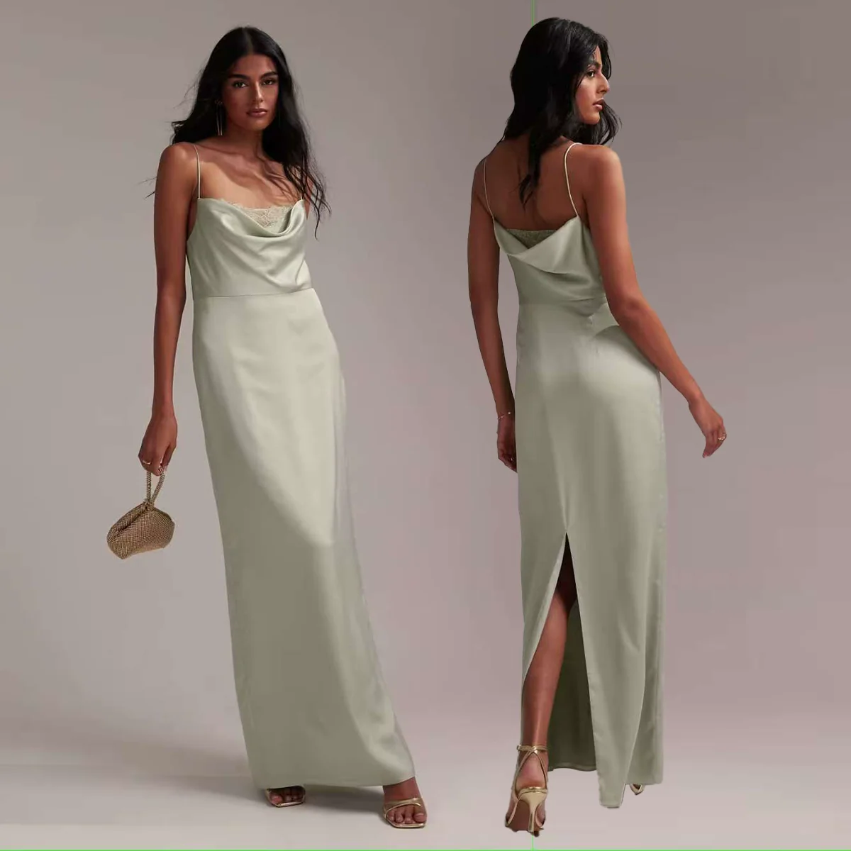 Bridesmaid Lace A-Line Evening Dress - Image 6