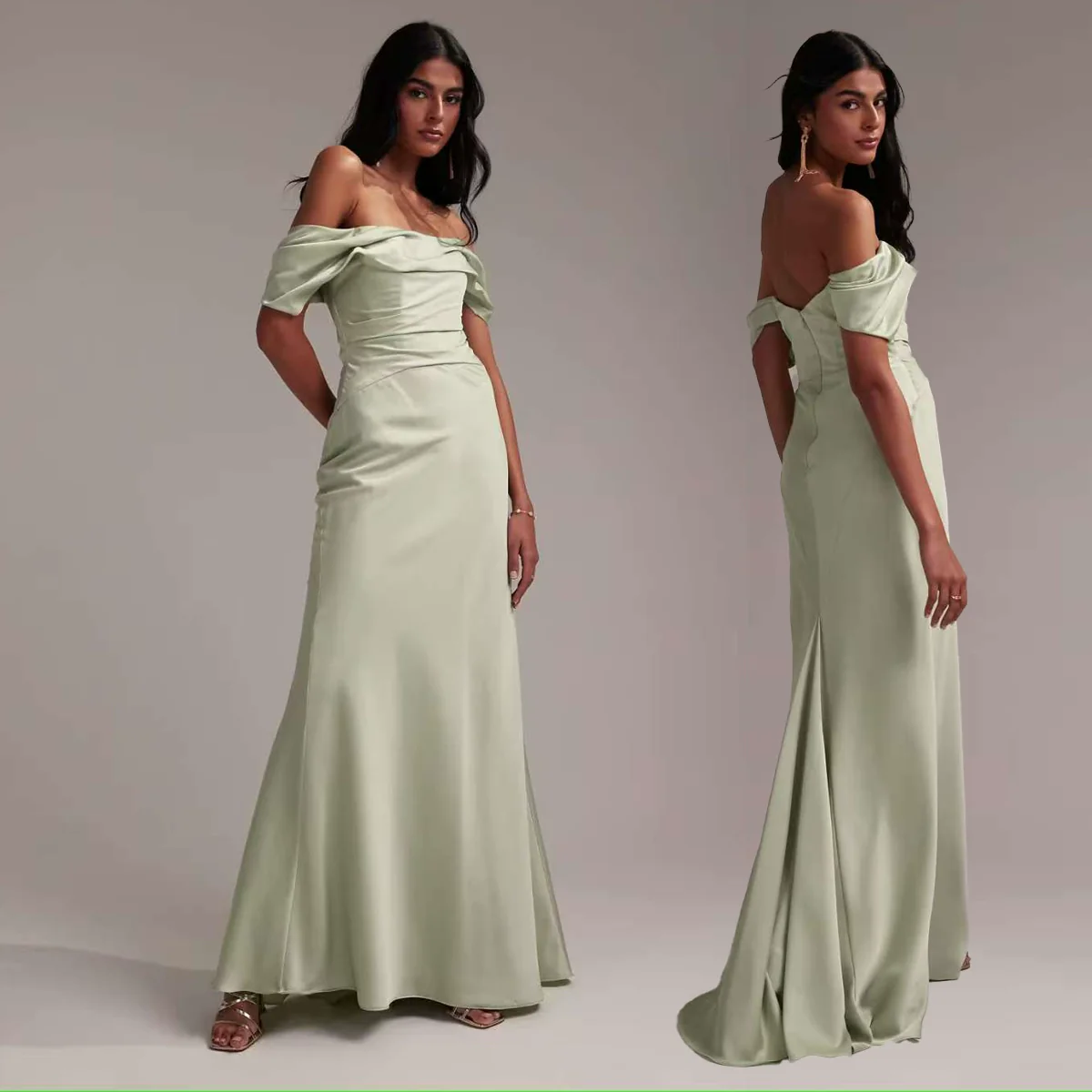 Bridesmaid Lace A-Line Evening Dress - Image 8