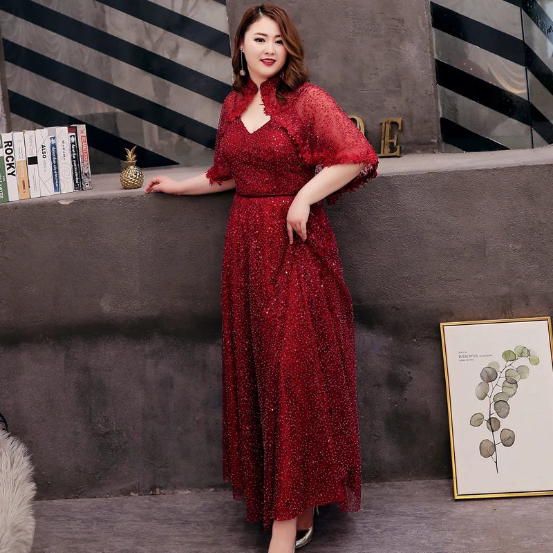 Burgundy Evening Dress - Image 6