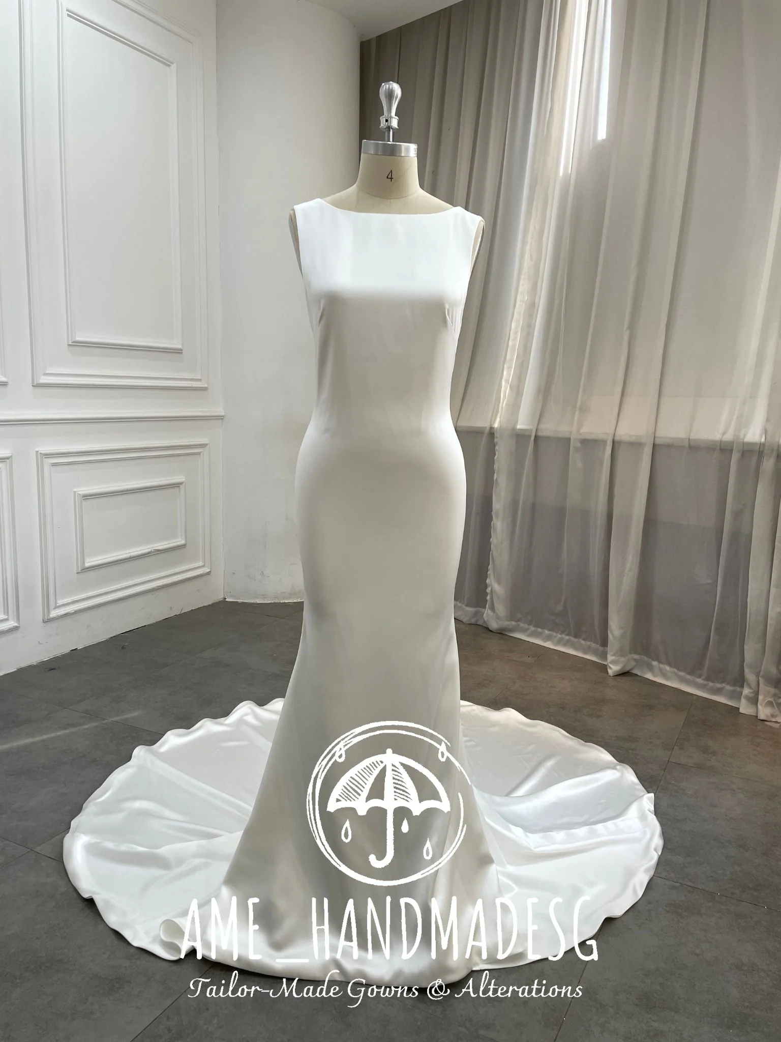 Silent Elegance — A Minimalist Bridal Gown