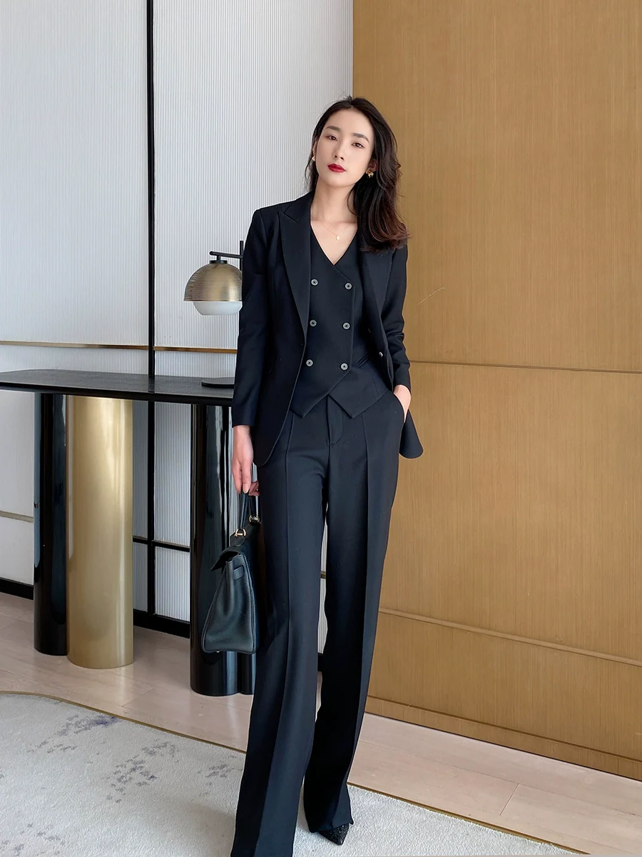 Classic Black 3-Piece Suit Set – Jacket, Vest & Trousers - Image 5