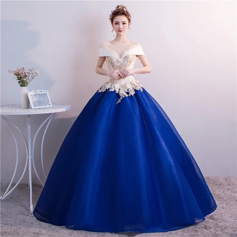 dress female pompous skirt long vocal art examination dress host annual meeting evening dress pompous skirt - Image 4