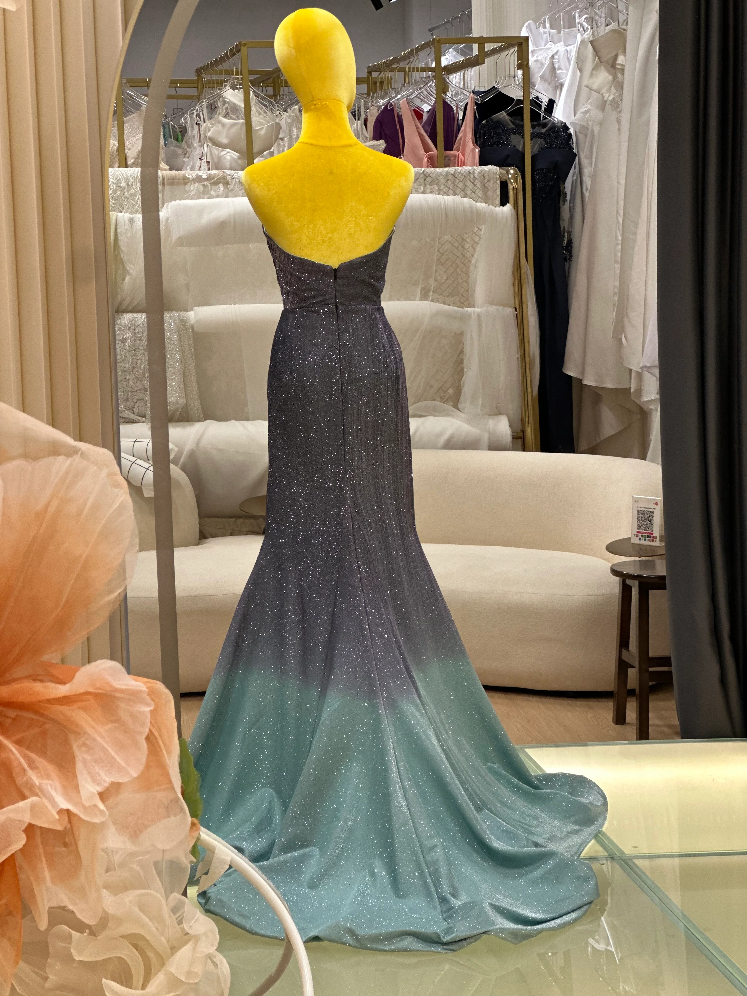 Golden Sunset Ombre Premium Evening Gown | Ready-to-Wear - Image 6
