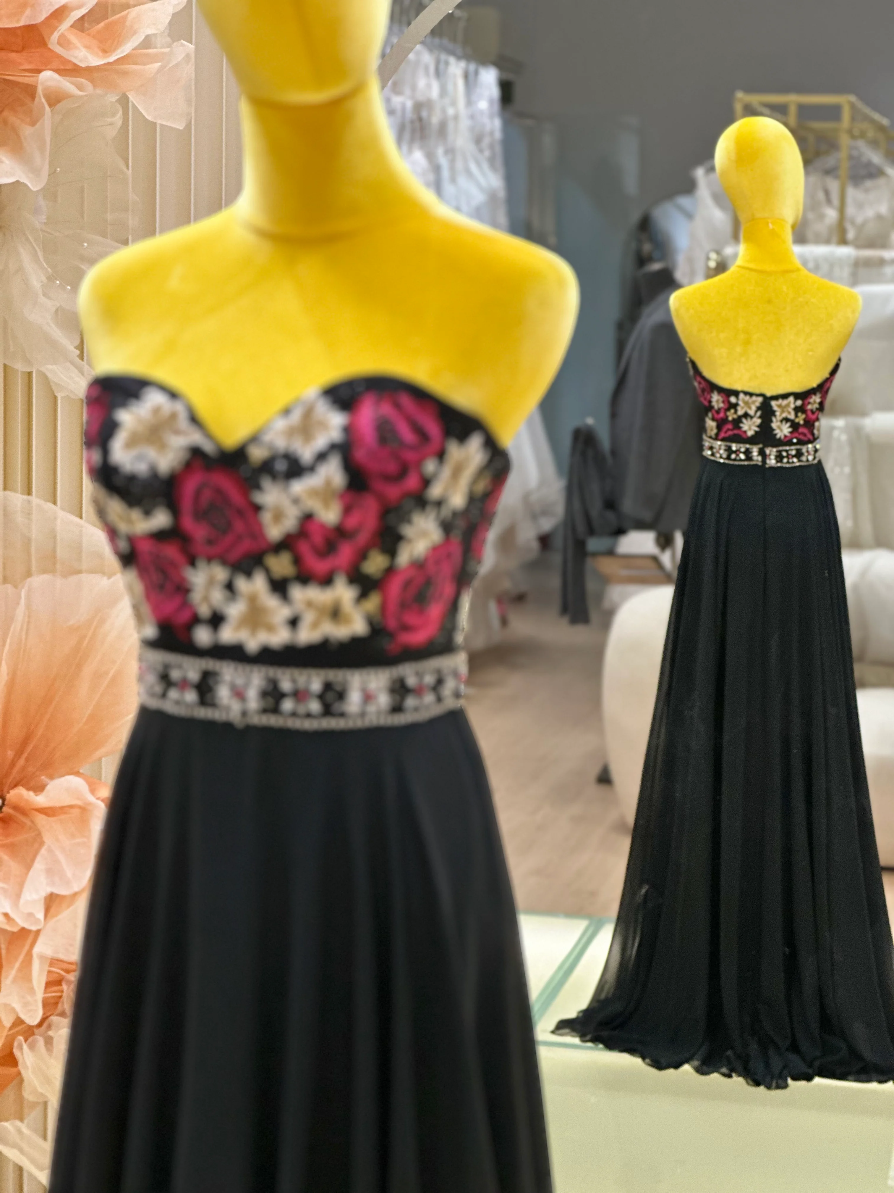 Noir Opulence Beaded Premium Evening Gown | Ready-to-Wear - Image 6