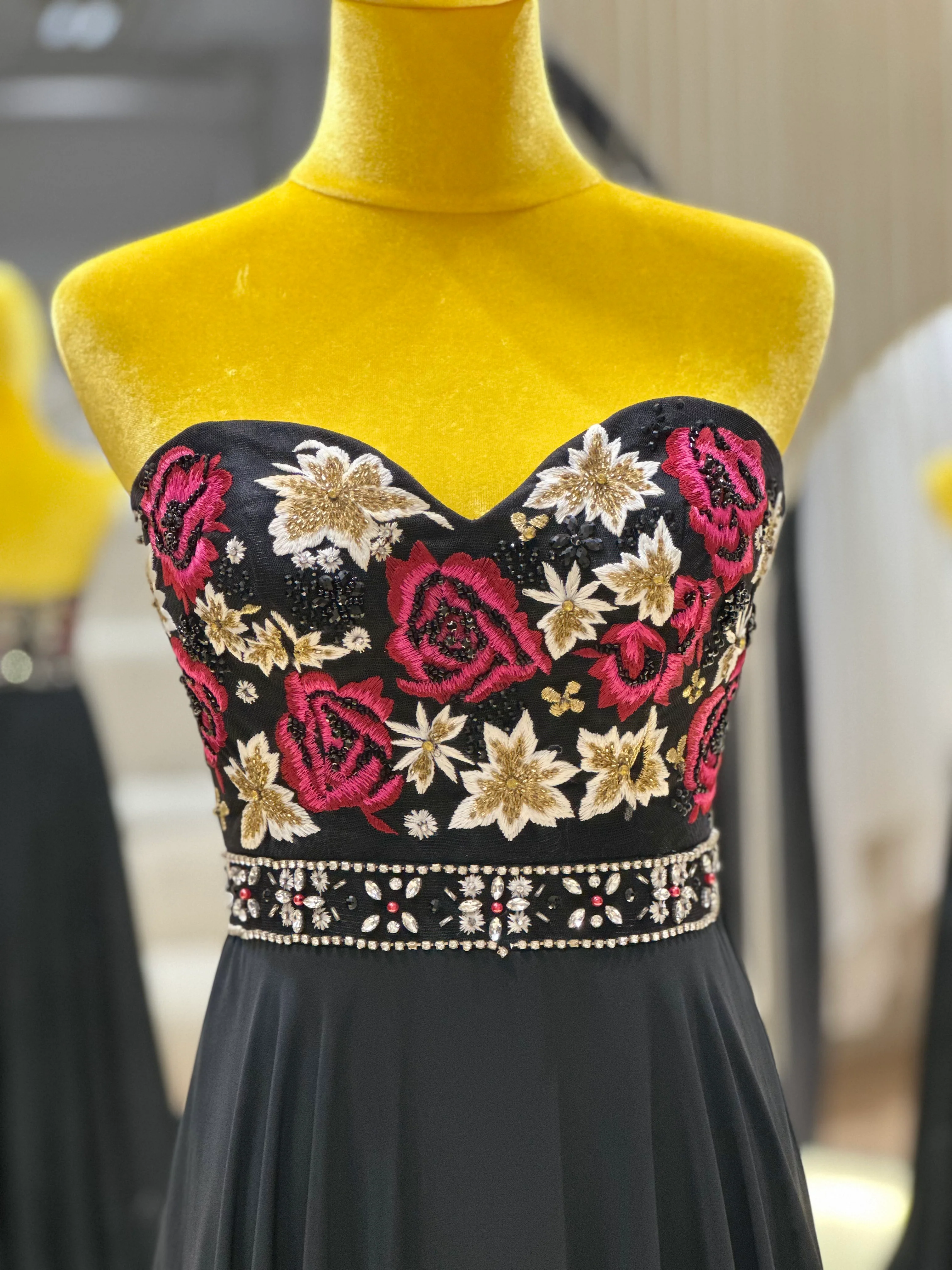 Noir Opulence Beaded Premium Evening Gown | Ready-to-Wear - Image 7