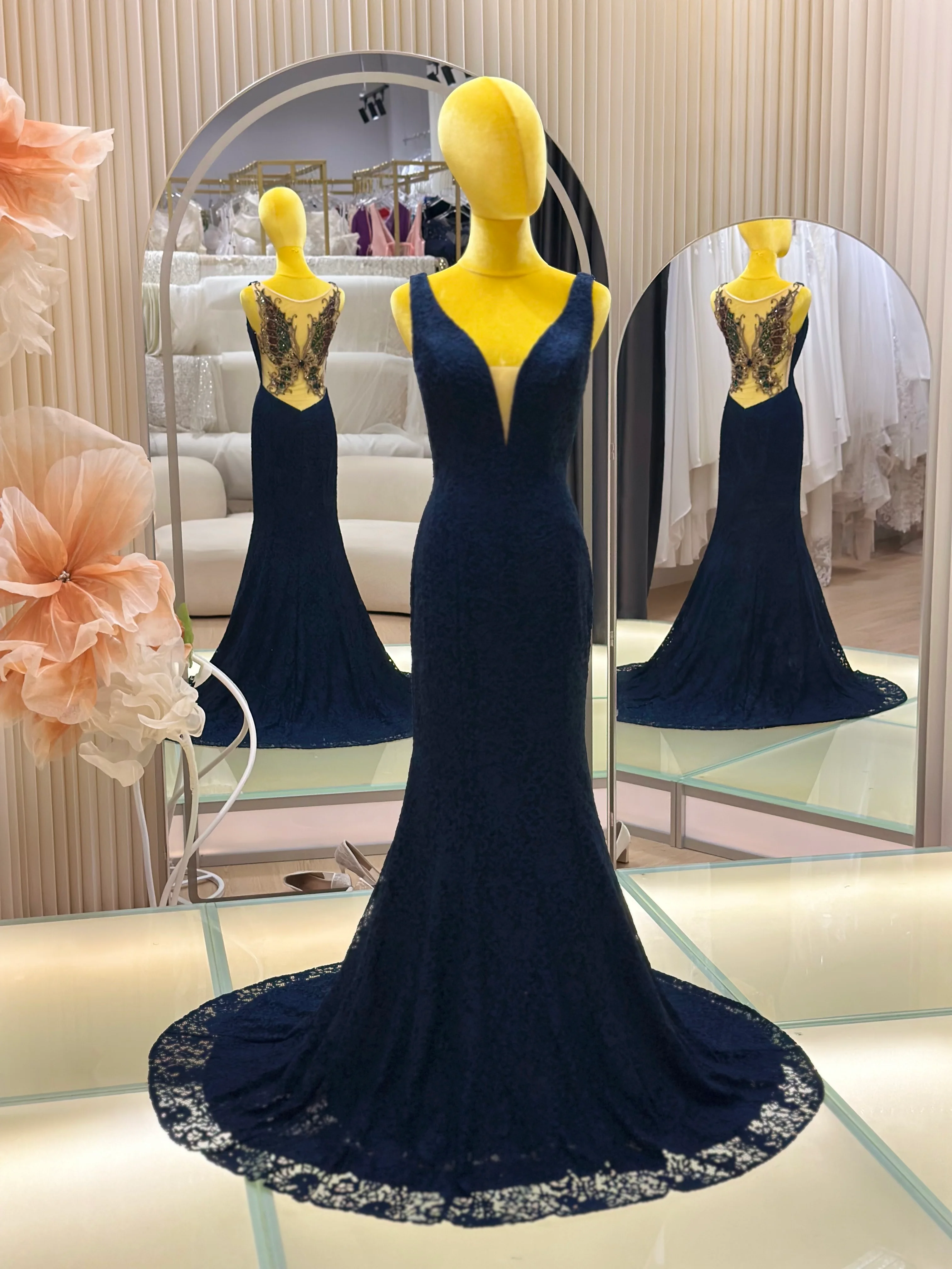 Papillon Beaded Back Evening Gown | Ready-to-Wear - Image 2