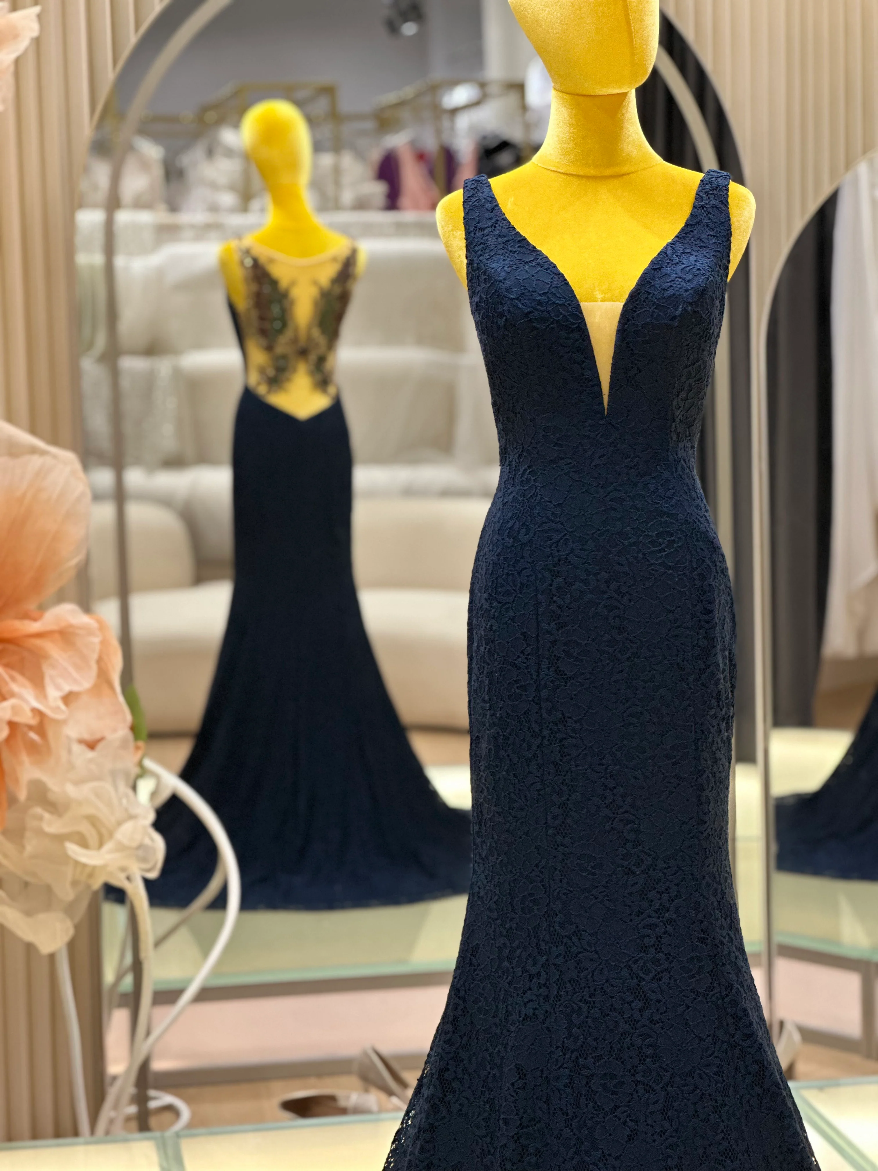 Papillon Beaded Back Evening Gown | Ready-to-Wear - Image 3