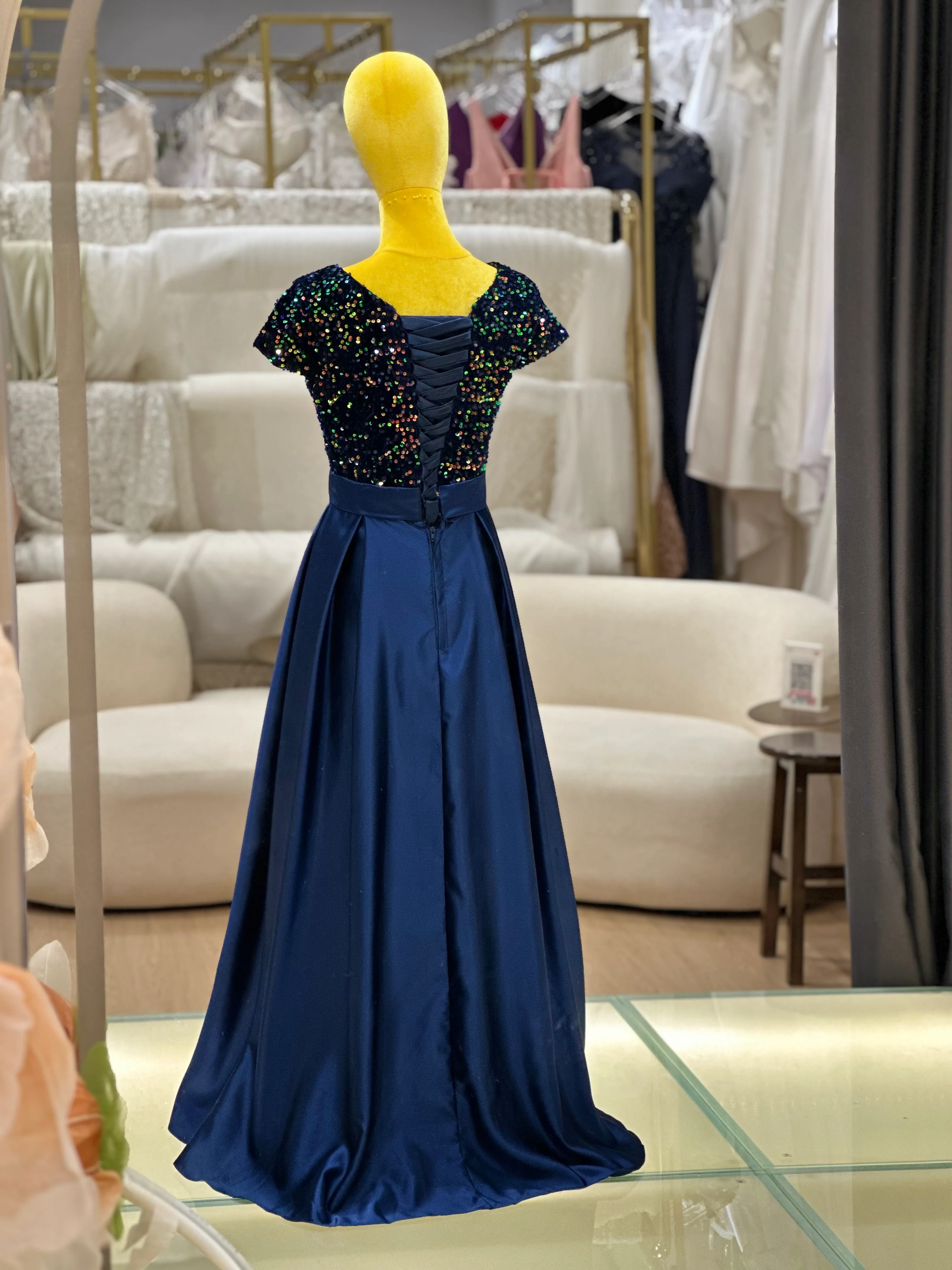 Midnight Sparkle Sequined Evening Gown | Ready-to-Wear - Image 8