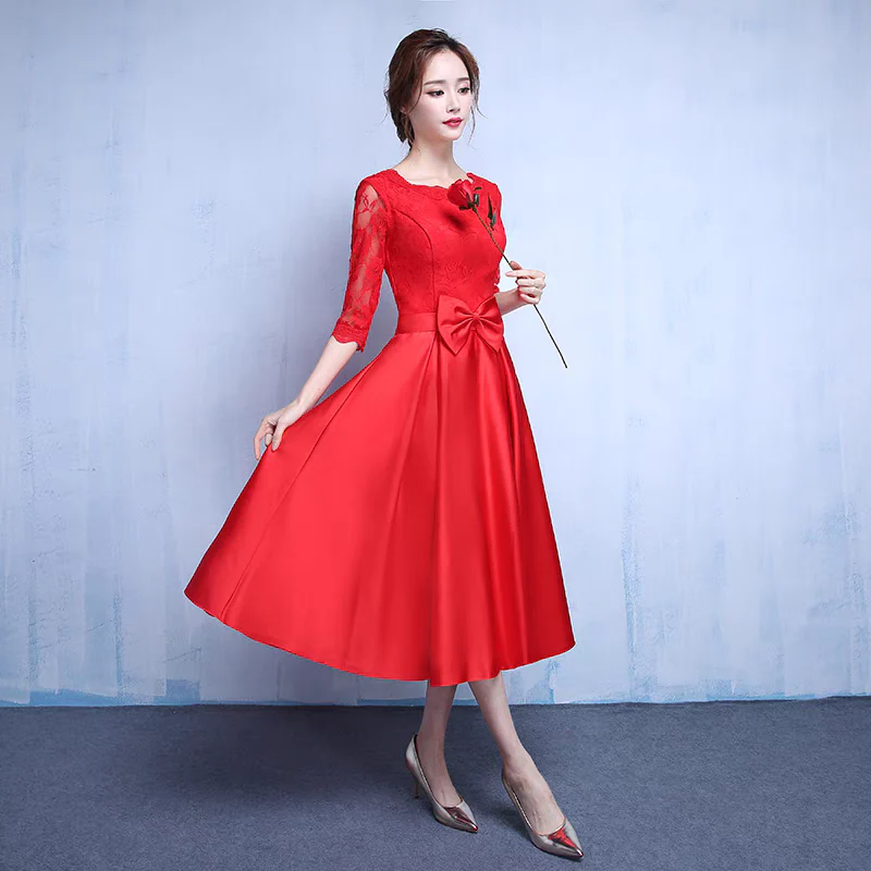 EG-SALE-AME-00127 2024 new bridesmaid dress wedding sister group small dress birthday party annual meeting adult ceremony host evening dress - Image 4