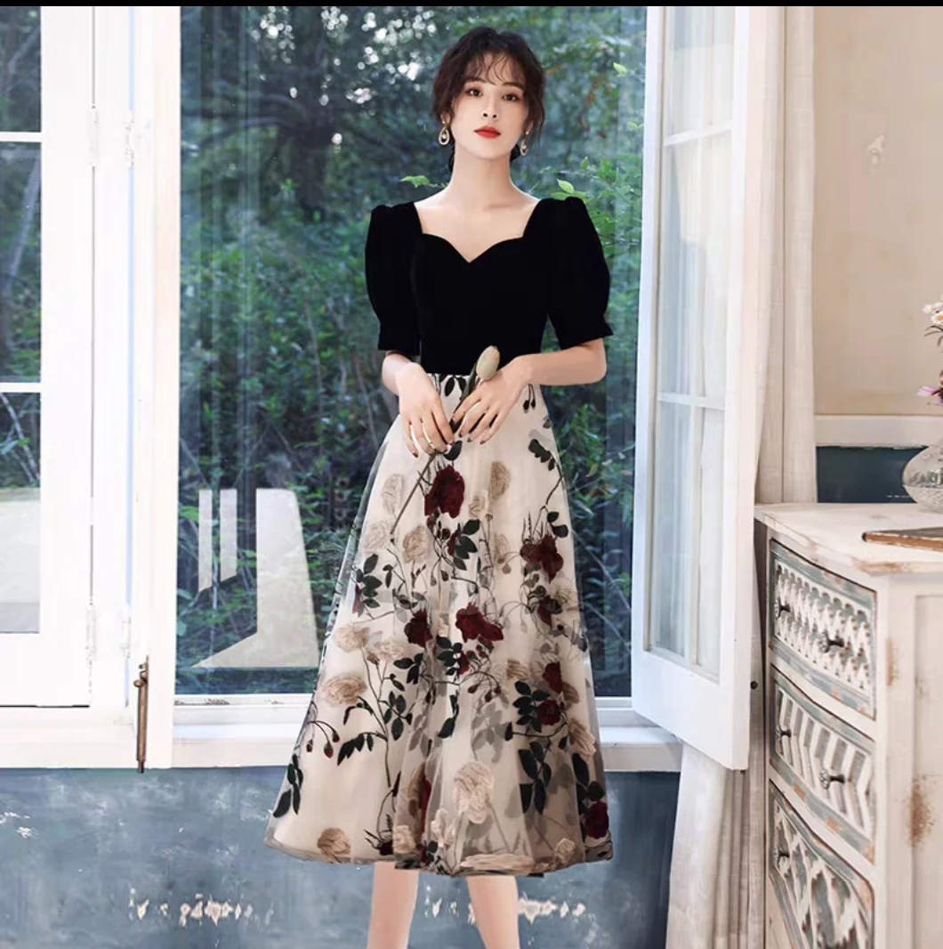 EG-SALE-AME-00129 Evening dress new hot style small temperament style high-end atmospheric host long banquet annual meeting - Image 4