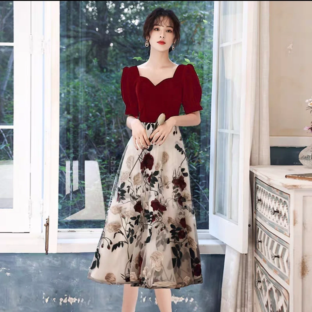EG-SALE-AME-00129 Evening dress new hot style small temperament style high-end atmospheric host long banquet annual meeting - Image 6