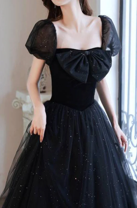 EG-SALE-AME-00182 Elegant Off-Shoulder Black Evening Gown classy banquet elegant annual meeting summer woman's style tutu skirt light luxury - Image 5
