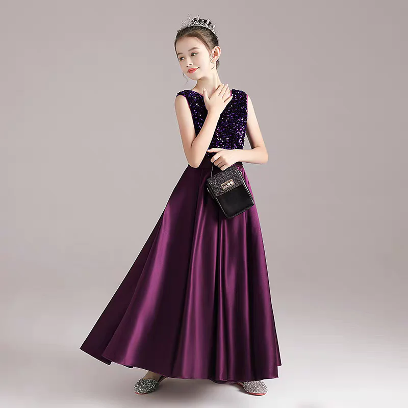 EG-SALE-AME-00187 High-end Children's Dress Princess Dress Flower Girl Host Piano Violin Performance Costume - Ame Handmadesg - Image 2