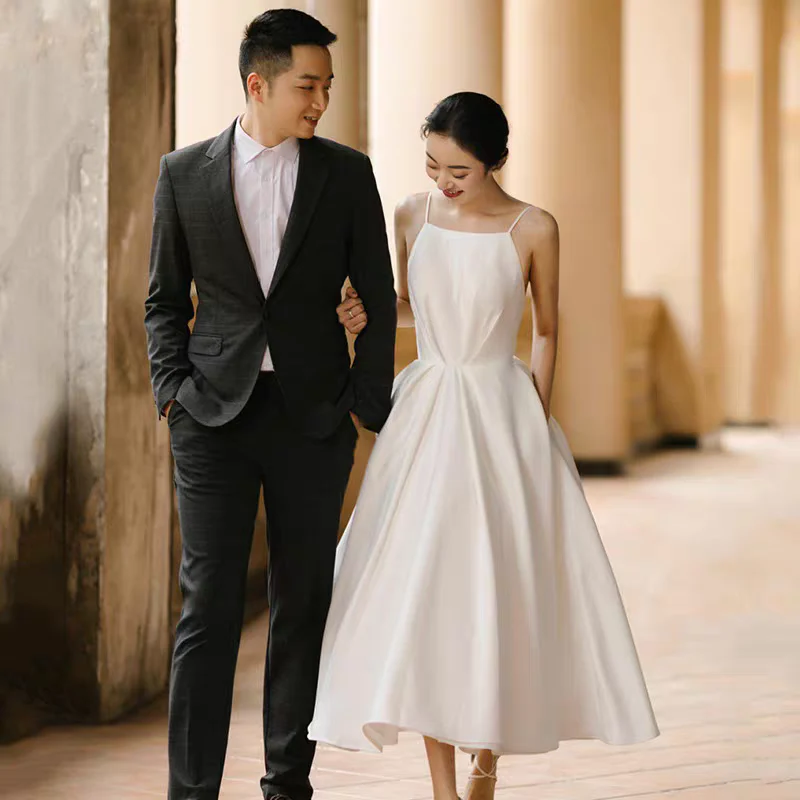 Simple French Style Outdoor Light Wedding Gown | Ready-to-Wear - Image 7