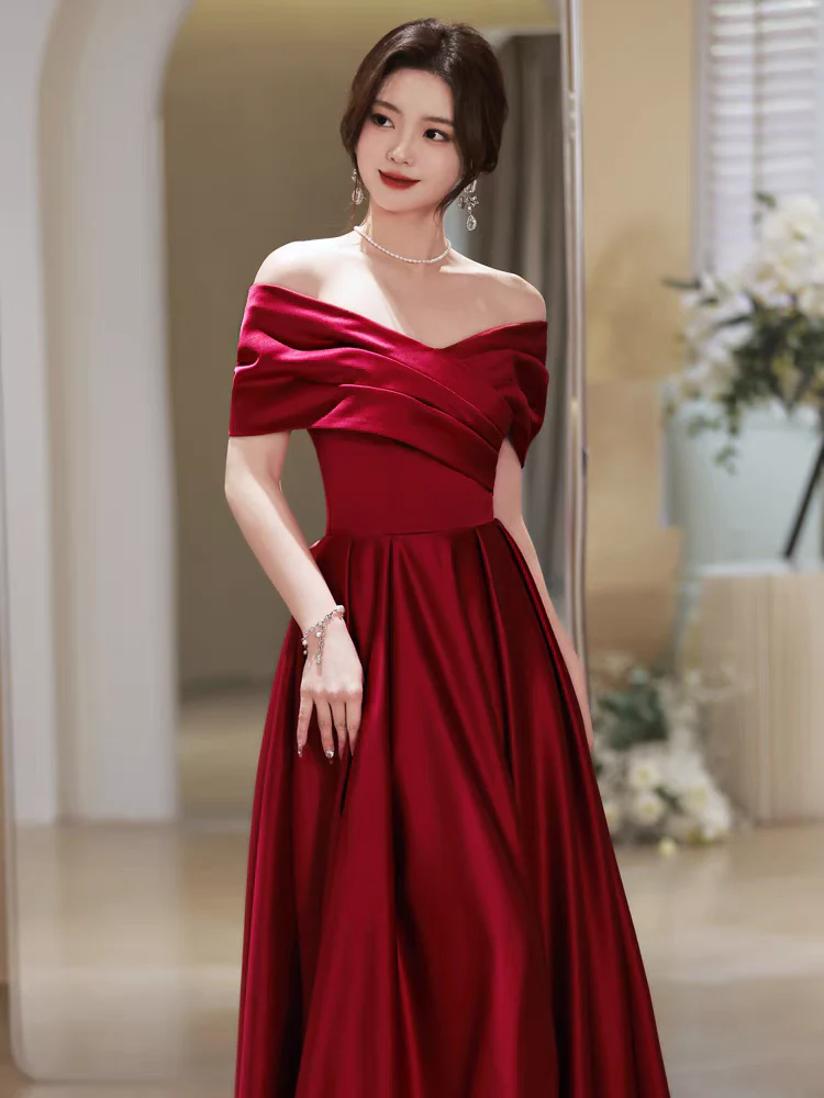 EG-SALE-AME-00205 toast dress bride wedding dress high-grade small engagement dress female year banquet large size evening dress - Image 5