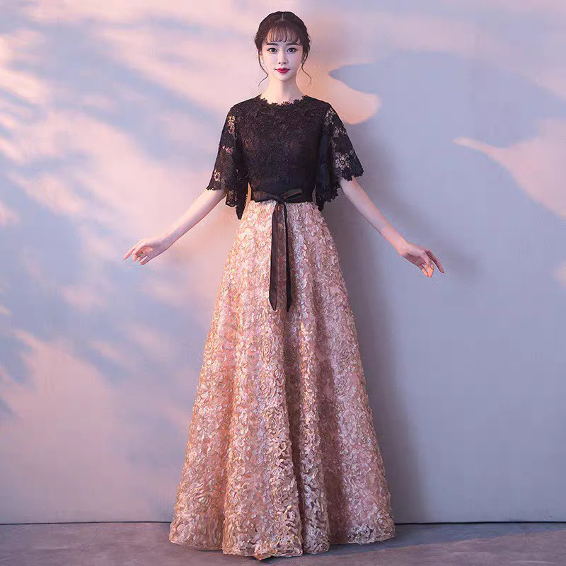 evening dress skirt women new banquet medium and long party birthday party small dress summer