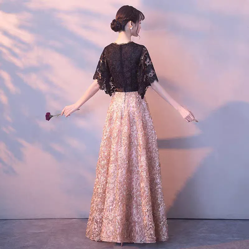 evening dress skirt women new banquet medium and long party birthday party small dress summer - Image 3