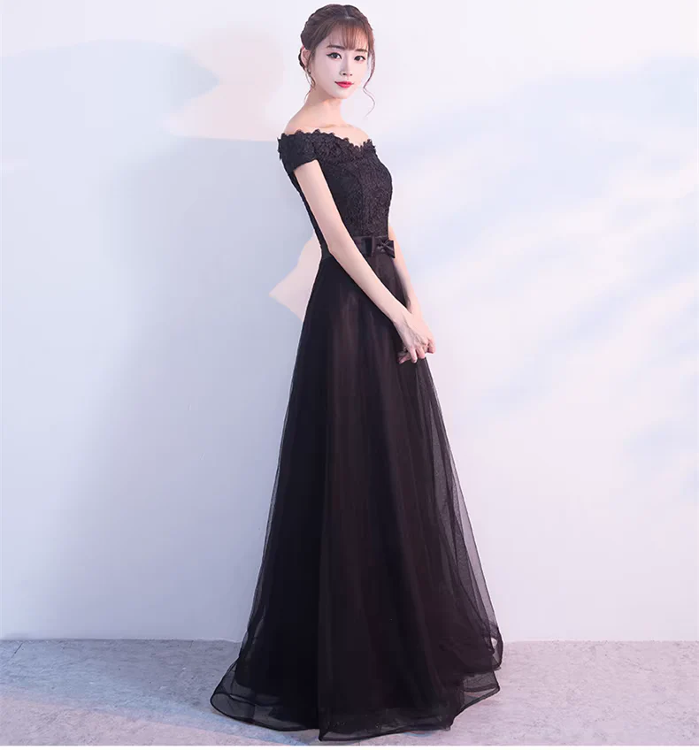 EG-SALE-AME-00220 Wine red bride wedding toast dress wedding thank you banquet wedding dress evening dress etiquette dress annual meeting host - Image 4