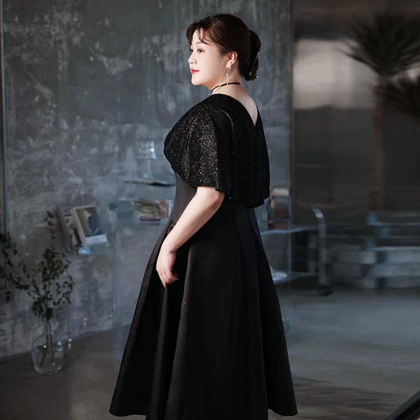 Elegant Black Evening Dress | Amehandmadesg - Image 2