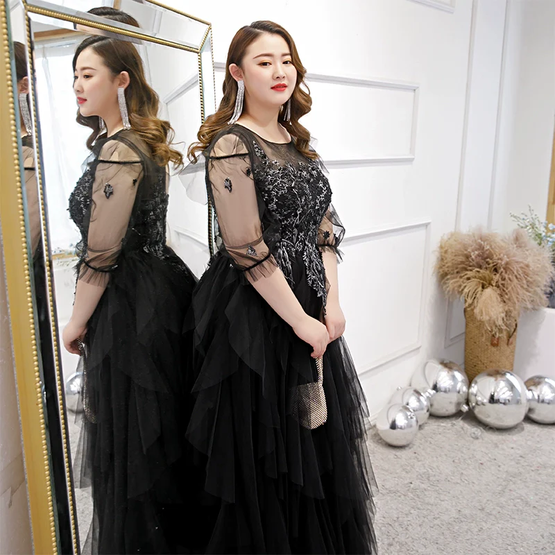 Elegant Black Evening Dress - Image 7