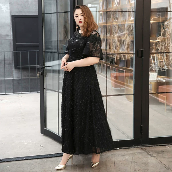 Elegant Black Long Evening Dress - Image 3