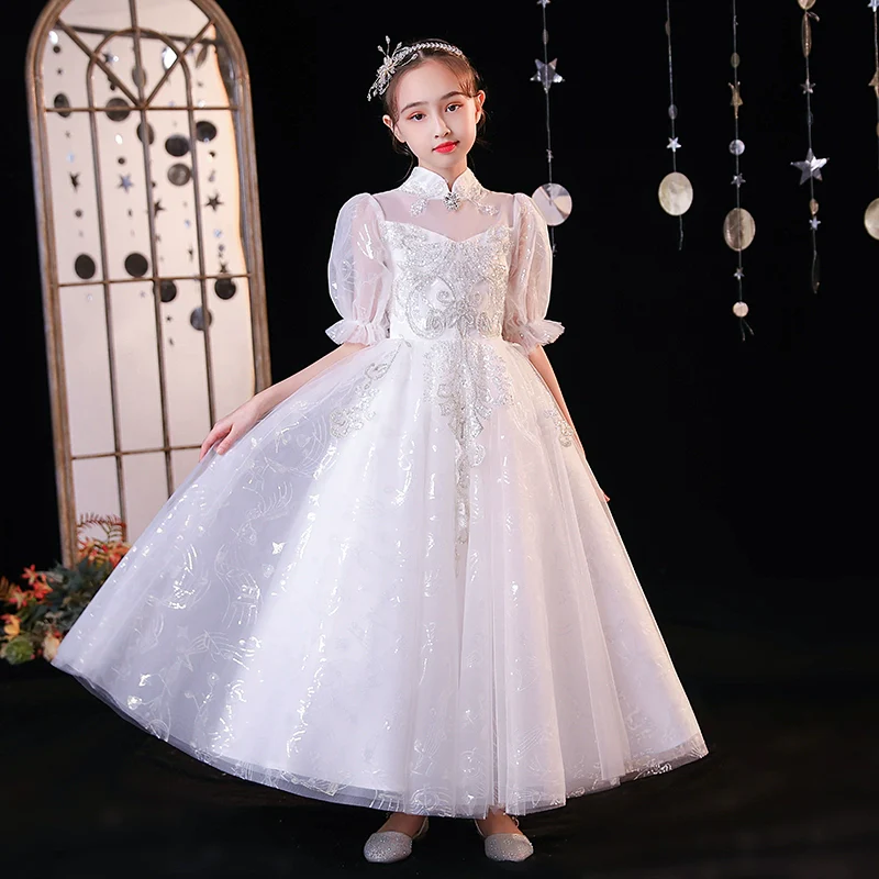 Elegant Children's Evening Dress Princess Costume Wedding Birthday Catwalk - Image 2