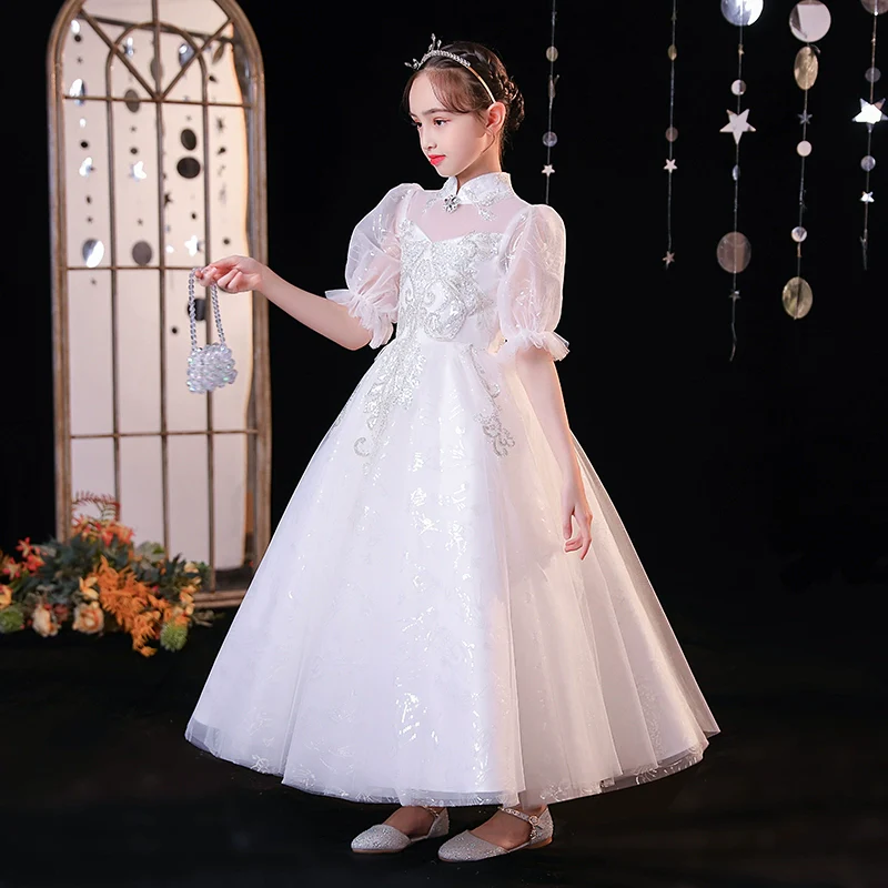 Elegant Children's Evening Dress Princess Costume Wedding Birthday Catwalk - Image 3