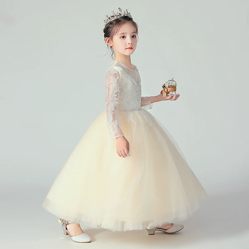 Elegant Children's Princess Wedding Dress Tulle Elite Catwalk Costume - Image 4