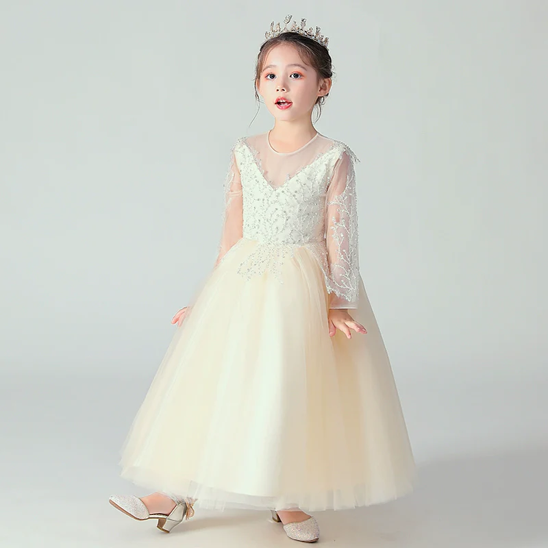 Elegant Children's Princess Wedding Dress Tulle Elite Catwalk Costume - Image 6