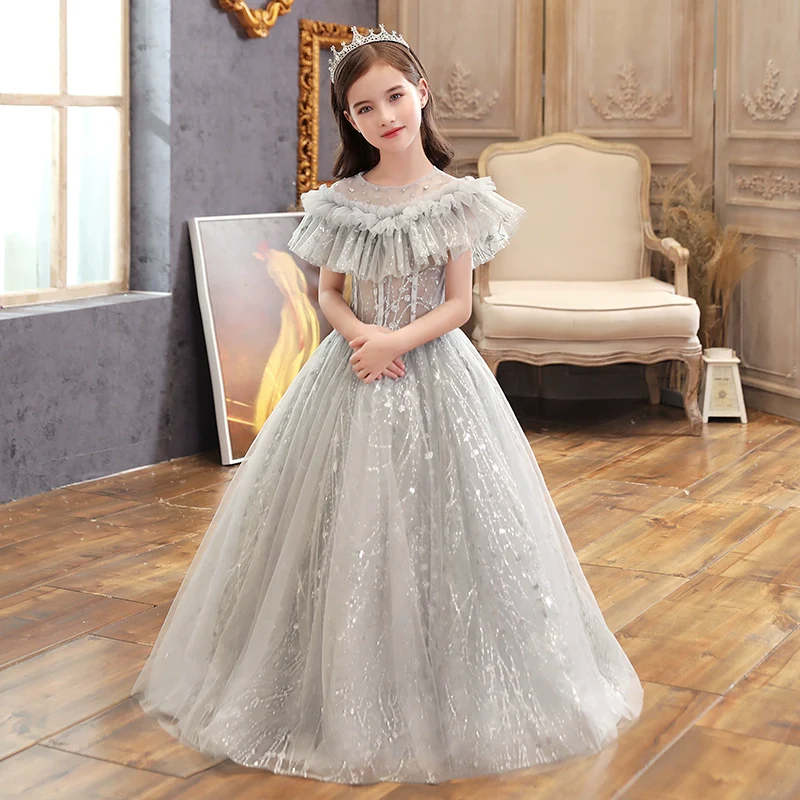 Elegant Children's Wedding Dress Flower Girl Piano Performance Costume - Image 2