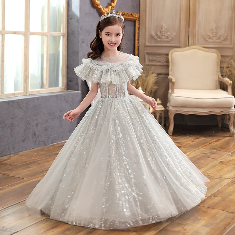 Elegant Children's Wedding Dress Flower Girl Piano Performance Costume - Image 6