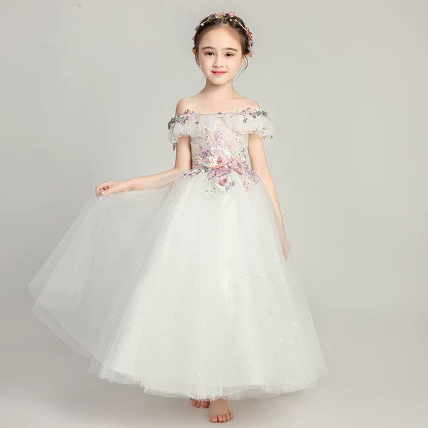 Elegant Flower Girl Dress: Children's Wedding & Performance Gown - Image 2