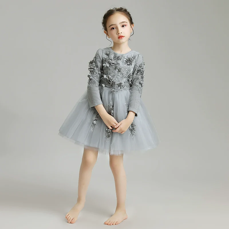 Elegant Flower Girl Dress: Fleece Lined Winter Princess Wedding Costume - Image 2