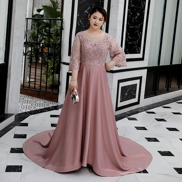 Elegant Fuchsia Evening Gown