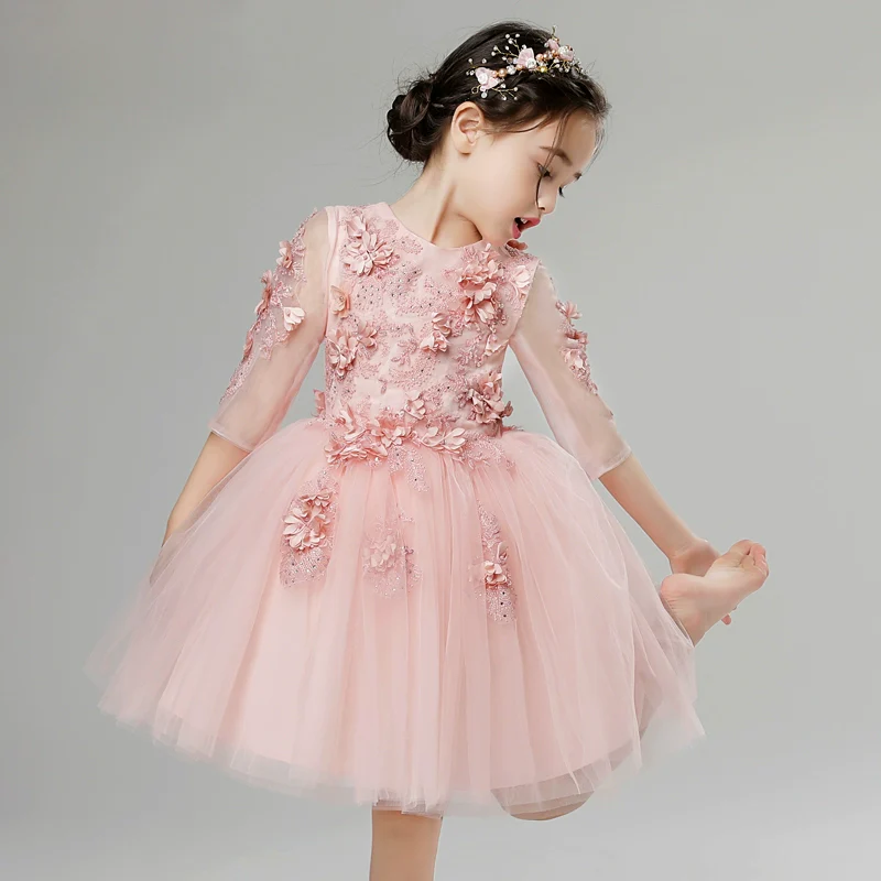 Elegant Girl's Evening Dress Princess Skirt Catwalk Piano Costume - Image 2