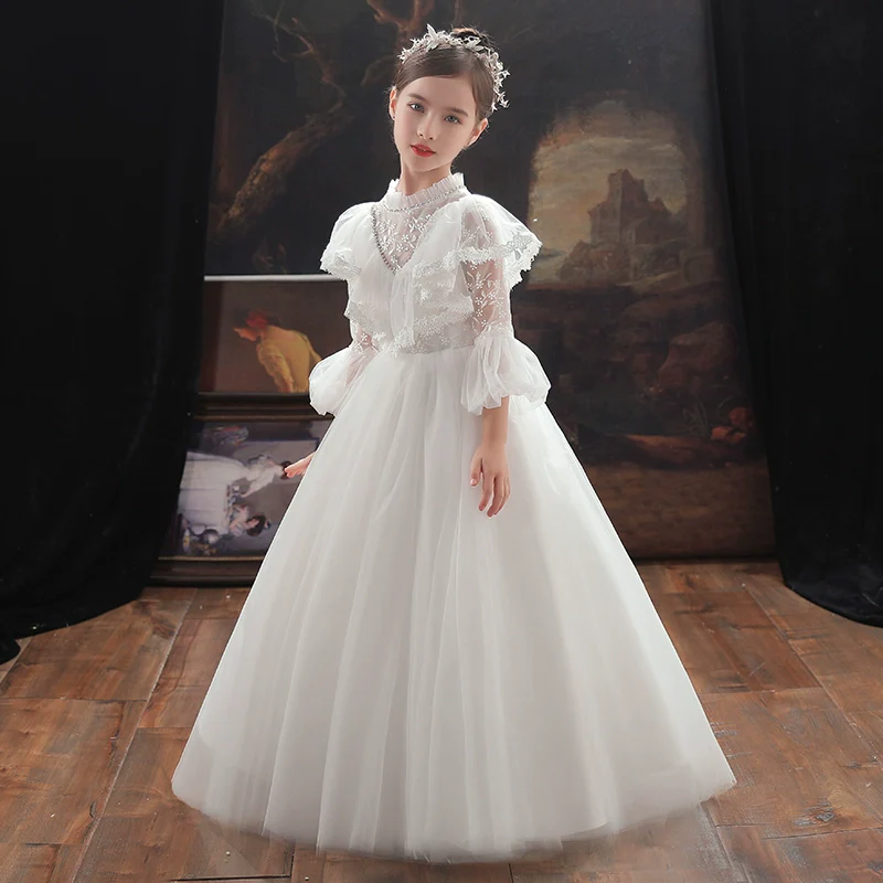 Elegant Girls' Princess Formal Gown: Exquisite Wedding Party Dress for Kids - Image 2