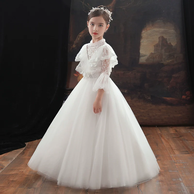 Elegant Girls' Princess Formal Gown: Exquisite Wedding Party Dress for Kids - Image 4
