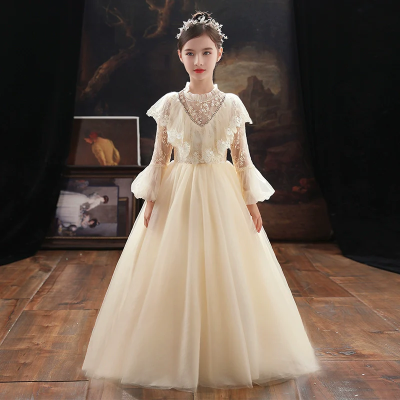 Elegant Girls' Princess Formal Gown: Exquisite Wedding Party Dress for Kids - Image 7