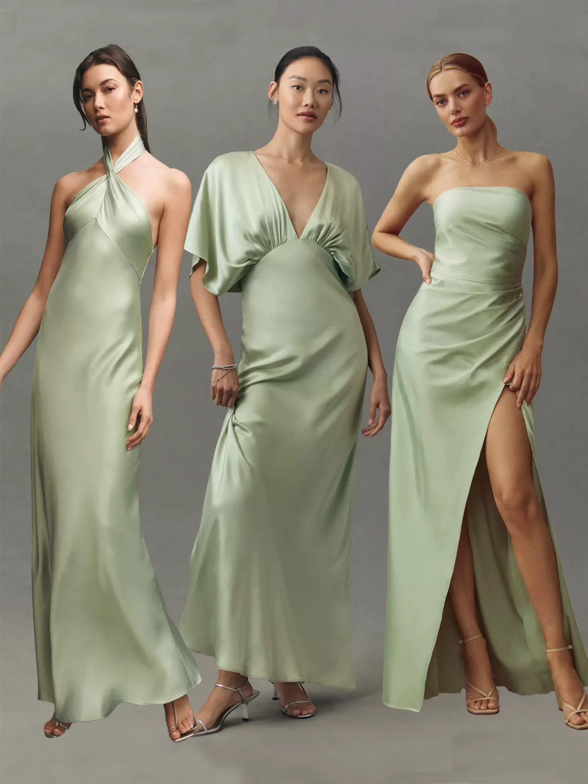 Elegant Green Bridesmaid Dress - Image 2